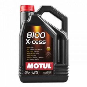 Масло моторное MOTUL 8100 X-cess 5W40 SN/CF синтетика  5л (1/4)