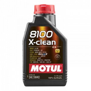 Масло моторное MOTUL 8100 X-clean 5W40 SN/CF синтетика  1л (1/12)