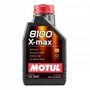 Масло моторное MOTUL 8100 X-max 0W40 SN/CF синтетика 1л (1/12)