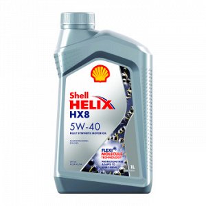 Масло моторное SHELL Helix HX8 5W40 SN/CF, A3/B4 синтетика   1л (1/12)