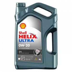 Масло моторное SHELL Helix Ultra 0W20 SN/GF-5, A1/B1 синтетика 4л (1/3)