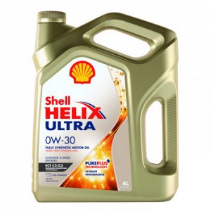 Масло моторное SHELL Helix Ultra ECT 0W30 SN, С2/C3 синтетика 4л (1/4)