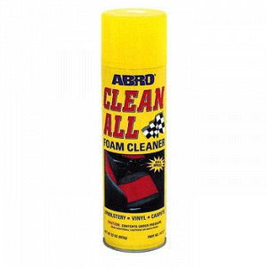 Пенный очиститель универсальный "ABRO" Clean all,  аэроз. 623 гр   (1/12 )
