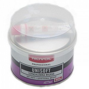 Шпатлевка NOVOL  мягкая UNISOFT   0,5кг     +отв.15g (1шт.х15g)      1/18