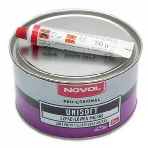 Шпатлевка NOVOL  мягкая UNISOFT   2кг    +отв.50g (2шт.х25g)      1/6