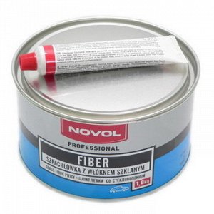 Шпатлевка NOVOL  со стекловолокном "FIBER"  1,8кг    +отв.50g (1шт.х50g)      1/6