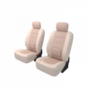 Чехлы для авто Carfort Modern с поясничной подушкой, комплект для переднего ряда, бежевый, 8 предм.(1/10)