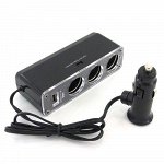 Тройник в прикуриватель авто с USB 9046079