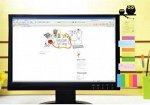 Панель боковая на монитор с линейкой и подставкой под визитки &quot;Совы&quot; 904248