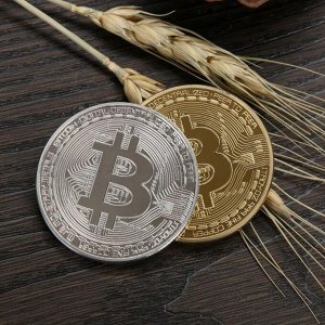 Биткоин сувенирная монета 9046197