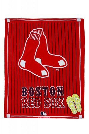 Полотенце Спортивное красное полотенце с логотипом Boston Red Sox. Комфортно и вытираться, и на солнышке поваляться №18