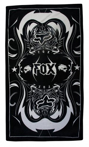 Полотенце Красивое большое полотенце для тела с мото-лого FOX. Отличный вариант в качестве подстилки на песок или шезлонг №189