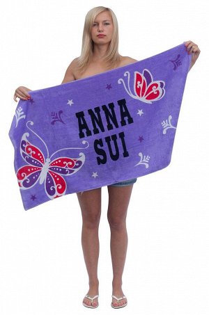 Женское дизайнерское супер полотенце Anna Sui. НЕ мнется, НЕ липнет к телу, сохраняет мягкость независимо от количества стирок №183