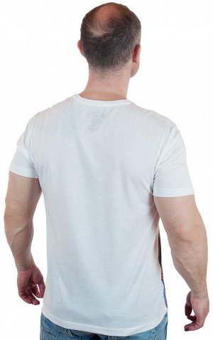 Хлопковая мужская футболка в ретро стиле. Ограниченный тираж от дизайнеров Traditional Quality Trademark.№ 107 Эффектно облегает торс, пропускает воздух, сочетается с любым низом. Это твоя модель! ОСТ