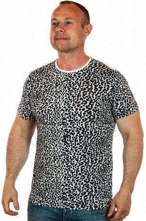 Черно-белая мужская футболка Splash – СТИЛЬ без дешёвого выпендрёжа №159 ОСТАТКИ СЛАДКИ!!!!