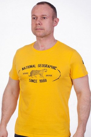 Желтая футболка  мужская (National Geographic Society, США) №Тр125 ОСТАТКИ СЛАДКИ!!!!