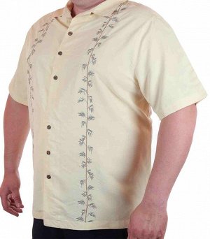 Светлая мужская рубашка Caribbean Joe – лишний вес – не повод покупать неудобный ширпотреб черного цвета ОСТАТКИ СЛАДКИ!!!!№120