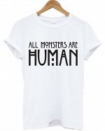 Футболка женская, All mothers are human, белый