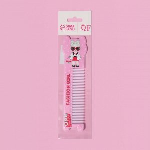Расчёска Fashion, с ручкой, фигурная, 14.7x3.7(±1) см, разноцветная