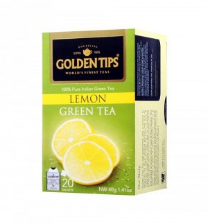 Lemon Green Envelope Tea - 20 Tea Bags/ Зеленый чай с лимоном - 20шт. Чайные пакетики