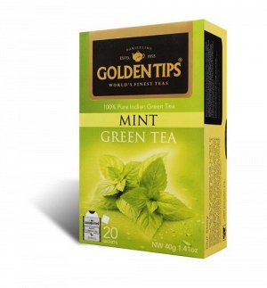 Mint Green Envelope Tea - 20 Tea Bags/ Зеленый чай с мятой - 20шт. Чайные пакетики