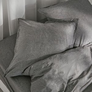 Простыня 1.5 спальная SL Home «Деним», 160x245 см, тёмно-серая, жатый хлопок