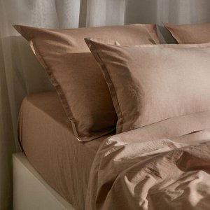 Простыня 1.5 спальная SL Home «Деним», 160x245 см, бежевая, жатый хлопок