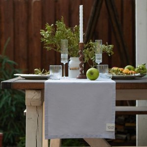 Дорожка на стол Этель Kitchen 40*146 см, светло-серая, 100% хлопок, саржа 250 г/м*