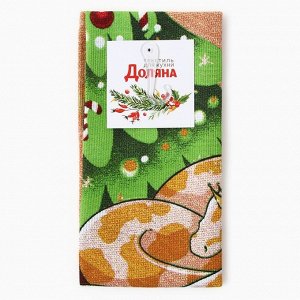 Полотенце Доляна «Новогодние подарки» 28x46 см, 100% хл, рогожка 164 г/м²