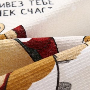 Полотенце«Доляна. Комочек счастья», 28x46 см, 100% хлопок, вафля 160 г/м²
