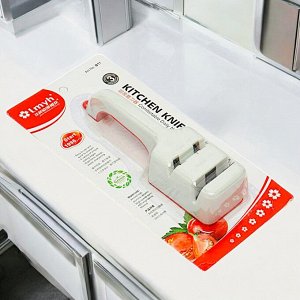 Точилка для ножей двухэтапная, настольная, цвет белый, B11