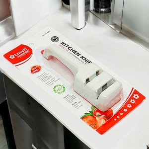 Точилка для ножей двухэтапная, настольная, цвет белый, B11