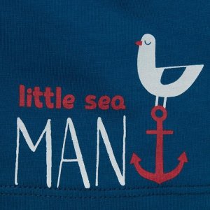 Шорты Крошка Я "Little sea man", синий, р. 22, рост 62-68 см  ,