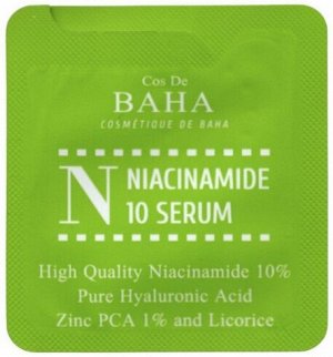 (Пробник) Cos de Baha Niacinamide 10 Serum (N) Противовоспалительная сыворотка