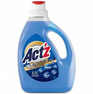 Концентрированный гель "Act’z Premium Gel" для стирки белья для машин с вертикальной и горизонтальной загрузкой (с крышкой-щеткой / аромат мяты) 2,7 л / 4