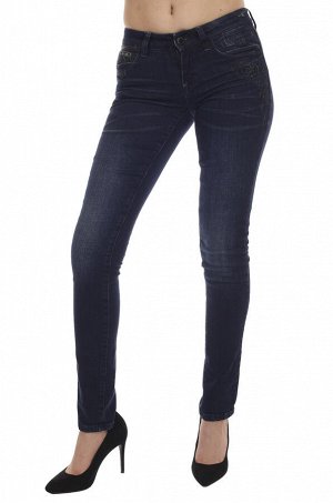 Модные женские джинсы L.M.V. с вышивкой и аппликациями на карманах - фасон, которому все девушки говорят «ДА!» №254