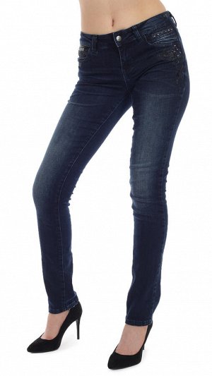 Стильные джинсы скинни L.M.V. с декором  - лидер последнего модного показа уже в Москве. Полный размерный ряд В2№253
