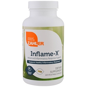 Zahler, Inflame-X, улучшенная поддержка при воспалительной реакции, 120 растительных кап.