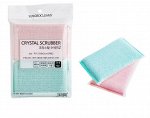 Губка &quot;Crystal Scrubber&quot; для мытья посуды и кухонных поверхностей в полиэтиленовой плотной сетке (жесткая) (13,5 х 8 х 2 см) х 2 шт