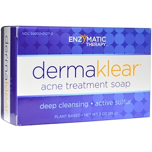 Enzymatic Therapy, DermaKlear, мыло для борьбы с акне, 85 г