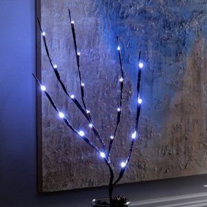 Светодиодная ветка 70 см, 20 LED, коричневая, батарейки AAх2 (не в комплекте), свечение белое