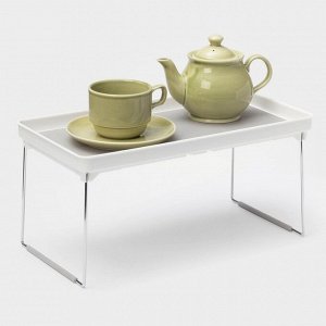 Столик - поднос для подачи Griten, складной, 36,2x19x3,7 см, цвет белый