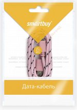 Дата-кабель Smartbuy USB - micro USB, нейлон, длина 1,2 м, розовый (iK-12n pink)/500