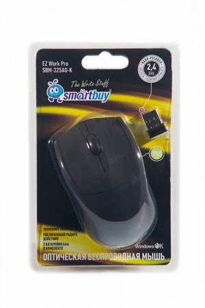 Мышь беспроводная Smartbuy 325AG черная (SBM-325AG-K) / 40