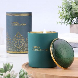 Ароматическая свеча в стакане Aroma collection, 260 г, белый чай, в тубусе, соевый воск