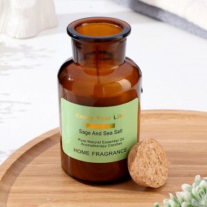 Свеча ароматическая в банке "Морская соль и шалфей", 6х13 см