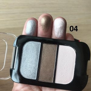 OG-Y6604 ТЕНИ Д/ВЕК ТРЕХЦВЕТНЫЕ TRIO EYESHADOWS №04 (металлик-бронза- нежный розовый) TOKYO SAKURA