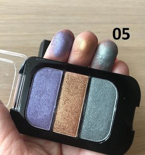 OG-Y6604 ТЕНИ Д/ВЕК ТРЕХЦВЕТНЫЕ TRIO EYESHADOWS №05 (слива-т.золото-изумруд) шиммер URBAN LIGHTS