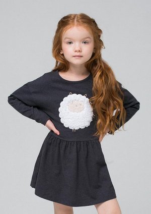 Платье для девочки Crockid КР 5473 темно-серый8 к187
