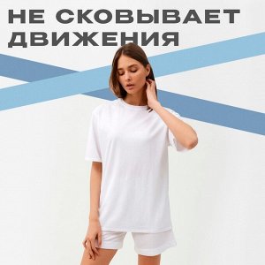 Костюм женский (футболка, шорты) MINAKU: Casual collection цвет белый